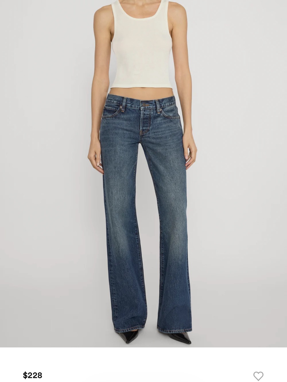 NWT Frame Denim The Amelia Gray Women’s Low Rise Boot Cut Jeans — Dark Blue Wash